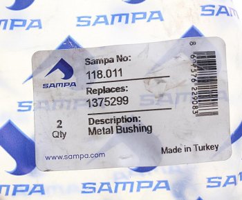369 р. Втулка SCANIA 4,P,R,T series стабилизатора кабины SAMPA SAMPA 118.011  с доставкой в г. Майкоп. Увеличить фотографию 3