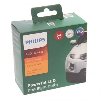 2 349 р. Лампа светодиодная 12V H7 (2шт.) LED HI/LO PHILIPS PHILIPS 11972u1000x2 PHILIPS 11972u1000x2  с доставкой в г. Майкоп. Увеличить фотографию 3