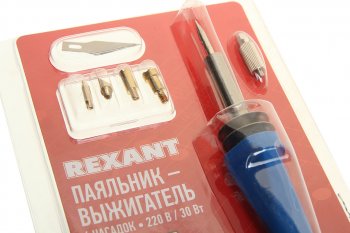 699 р. Паяльник 30Вт220В выжигатель по дереву (6 насадок) REXANT REXANT 12-0183  с доставкой в г. Майкоп. Увеличить фотографию 3
