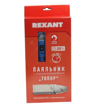 3 699 р. Паяльник 300Вт220В с плоским нагревателем «ТОПОР» REXANT REXANT 12-0188  с доставкой в г. Майкоп. Увеличить фотографию 3