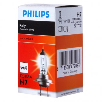 999 р. Лампа 12V H7 80W PX26d Rally PHILIPS PHILIPS 12035rac1 PHILIPS 12035rac1  с доставкой в г. Майкоп. Увеличить фотографию 1