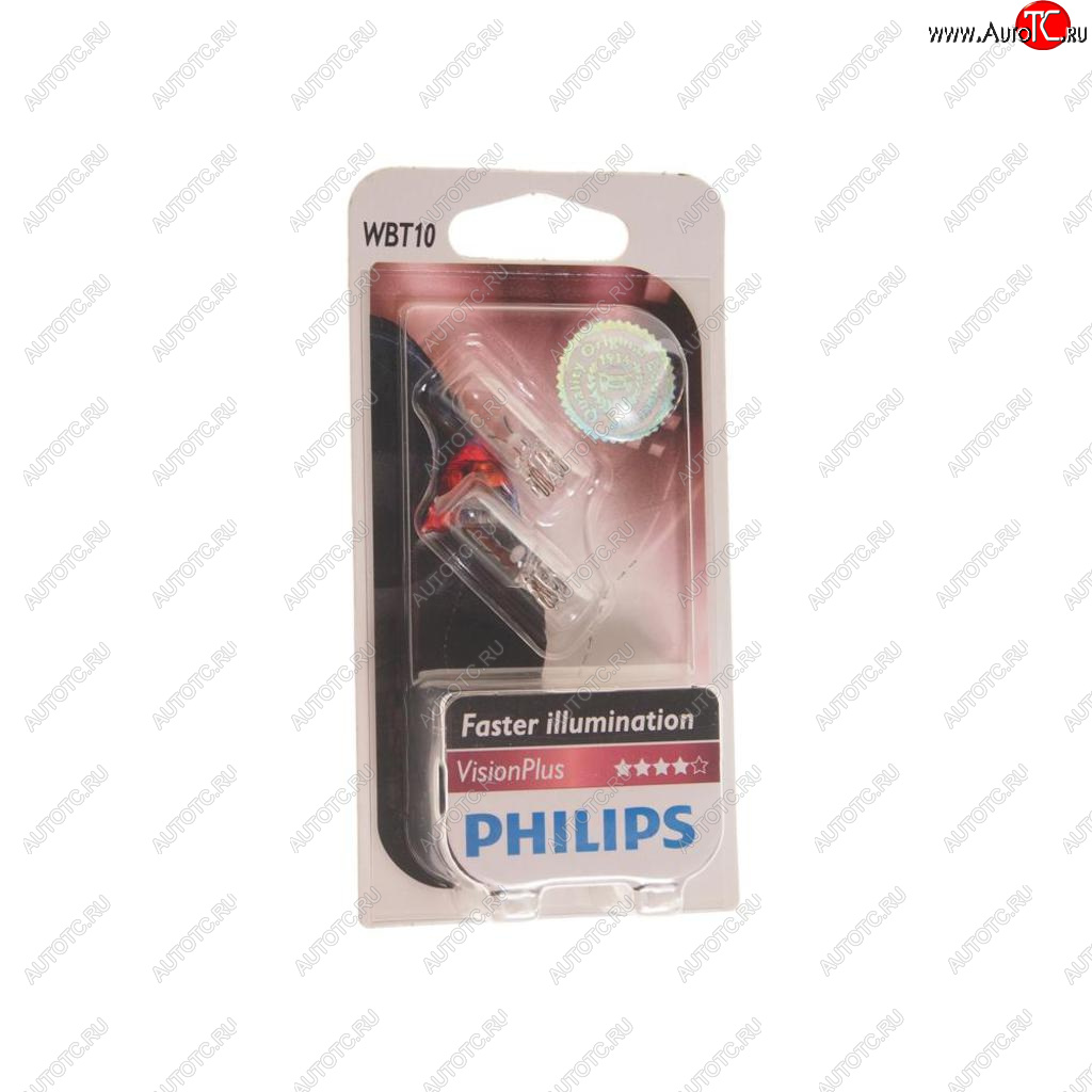 339 р. Лампа 12V W5W T10W W2.1x9.5d блистер (2шт.) PHILIPS PHILIPS 12040vpb2  с доставкой в г. Майкоп