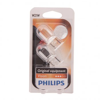 369 р. Лампа 12V W21W W3x16d блистер (2шт.) PHILIPS PHILIPS 12065b2  с доставкой в г. Майкоп. Увеличить фотографию 1