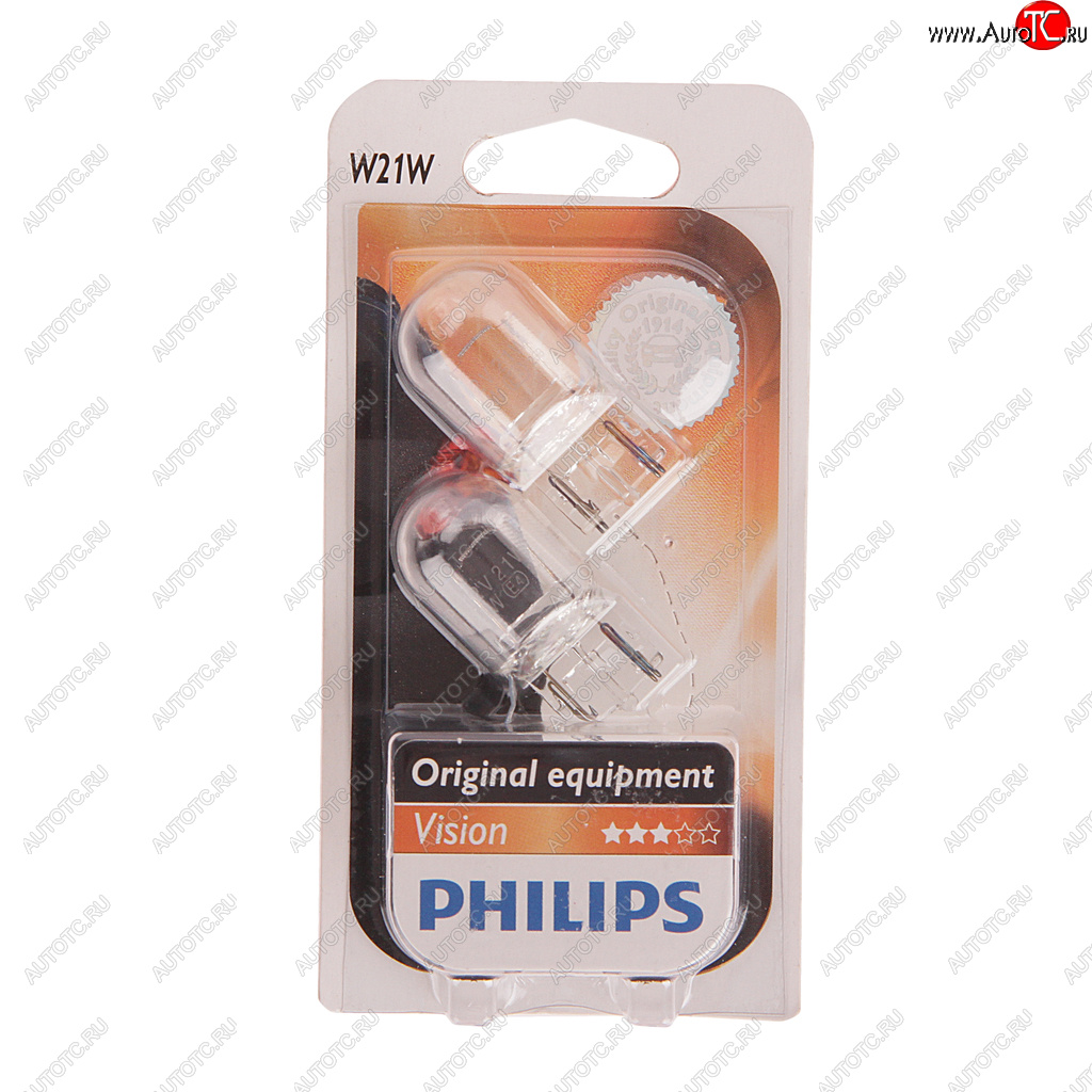 369 р. Лампа 12V W21W W3x16d блистер (2шт.) PHILIPS PHILIPS 12065b2  с доставкой в г. Майкоп