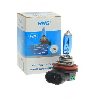 173 р. Лампа 12V H11 55W PGJ19-2 Super White HNG HNG 12115sw  с доставкой в г. Майкоп. Увеличить фотографию 1