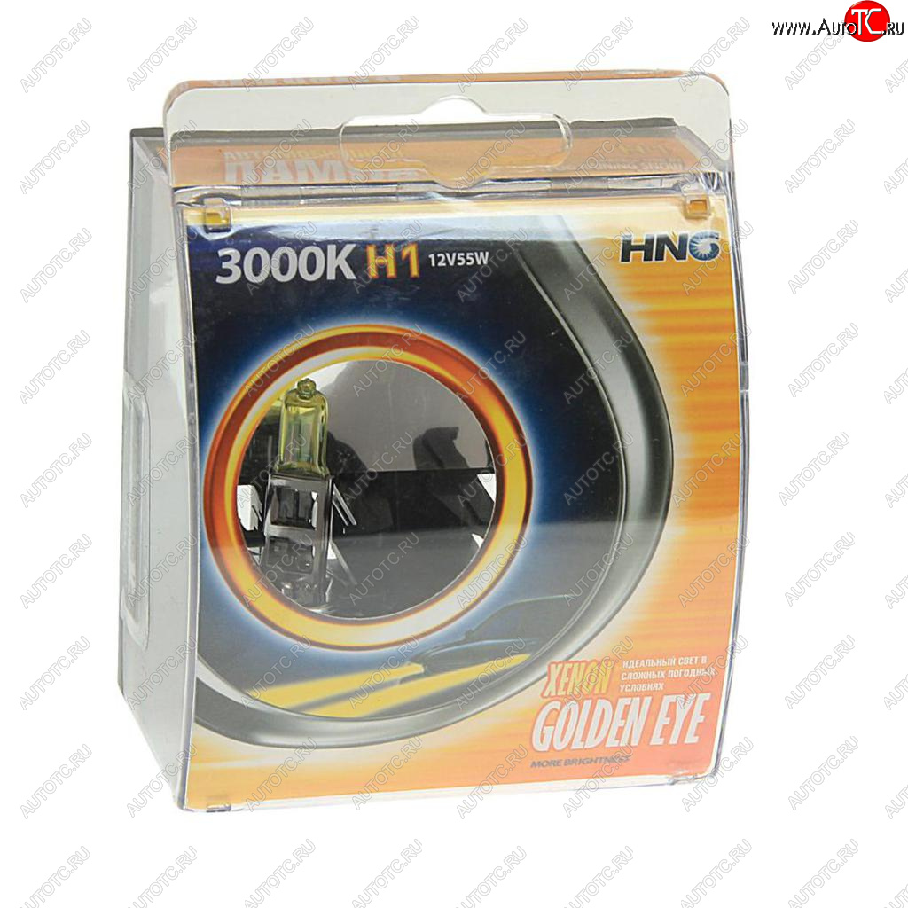 204 р. Лампа 12V H1 55W P14.5s 3000К бокс (2шт.) Golden Eye HNG HNG 12155ge2  с доставкой в г. Майкоп