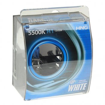 199 р. Лампа 12V H1 55W P14.5s 5500К бокс (2шт.) Super White HNG HNG 12155sw2  с доставкой в г. Майкоп. Увеличить фотографию 1