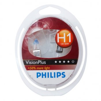 1 599 р. Лампа 12V H1 55W P14.5s +60% бокс (2шт.) VisionPlus PHILIPS PHILIPS 12258vps2  с доставкой в г. Майкоп. Увеличить фотографию 1