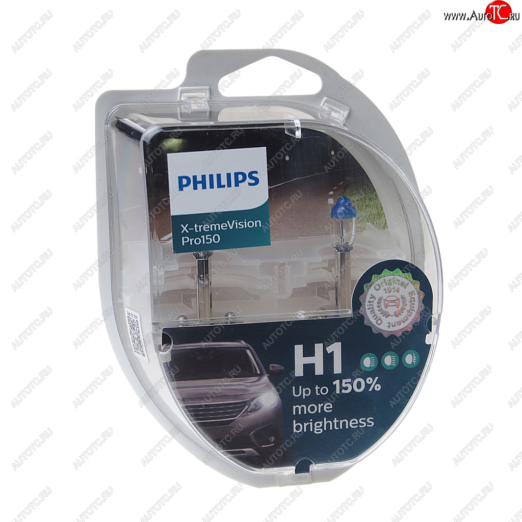 2 399 р. Лампа 12V H1 55W P14.5s +150% бокс (2шт.) X-Treme Vision Pro 150 PHILIPS PHILIPS 12258xvpro2  с доставкой в г. Майкоп