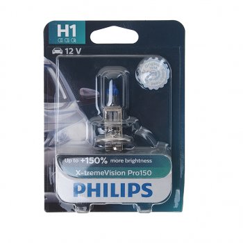 1 229 р. Лампа 12V H1 55W P14.5s +150% блистер (1шт.) X-Treme Vision Pro 150 PHILIPS PHILIPS 12258xvproбл  с доставкой в г. Майкоп. Увеличить фотографию 1