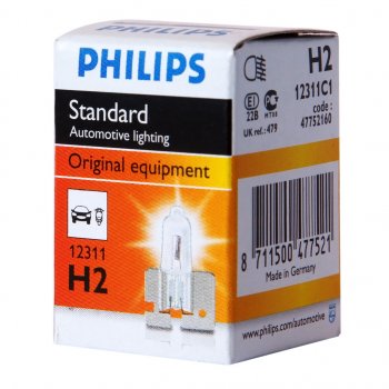 117 р. Лампа 12V H2 55W X511 PHILIPS PHILIPS 12311c1  с доставкой в г. Майкоп. Увеличить фотографию 1