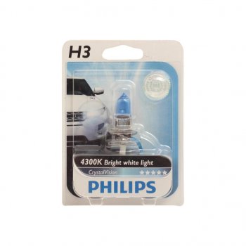 1 199 р. Лампа 12V H3 55W PK22s 4300K блистер (1шт.) Crystal Vision PHILIPS PHILIPS 12336cvb1  с доставкой в г. Майкоп. Увеличить фотографию 1