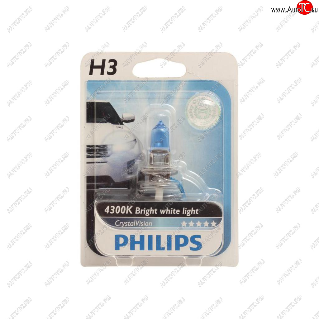 1 199 р. Лампа 12V H3 55W PK22s 4300K блистер (1шт.) Crystal Vision PHILIPS PHILIPS 12336cvb1  с доставкой в г. Майкоп