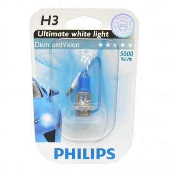 1 069 р. Лампа 12V H3 55W PK22s 5000K блистер (1шт.) Diamond Vision PHILIPS PHILIPS 12336dvb1  с доставкой в г. Майкоп. Увеличить фотографию 1