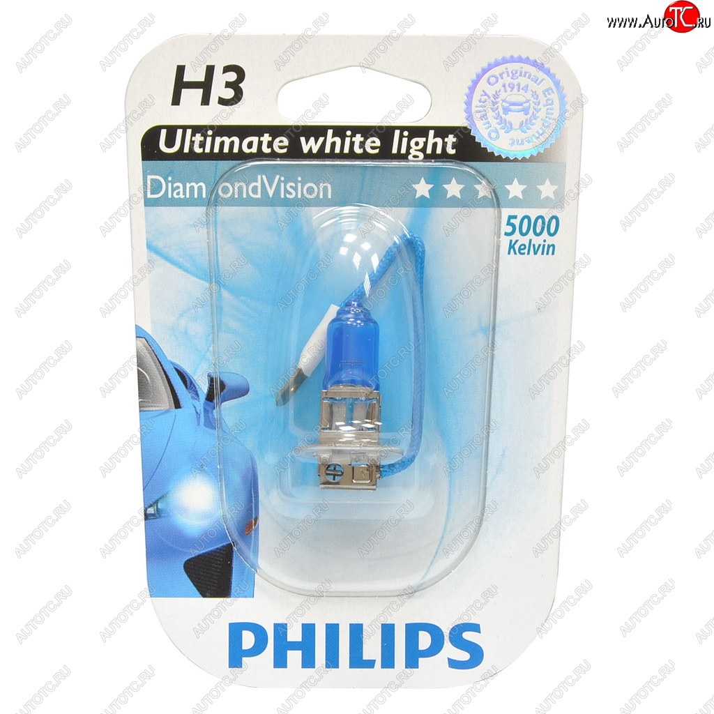 1 069 р. Лампа 12V H3 55W PK22s 5000K блистер (1шт.) Diamond Vision PHILIPS PHILIPS 12336dvb1  с доставкой в г. Майкоп