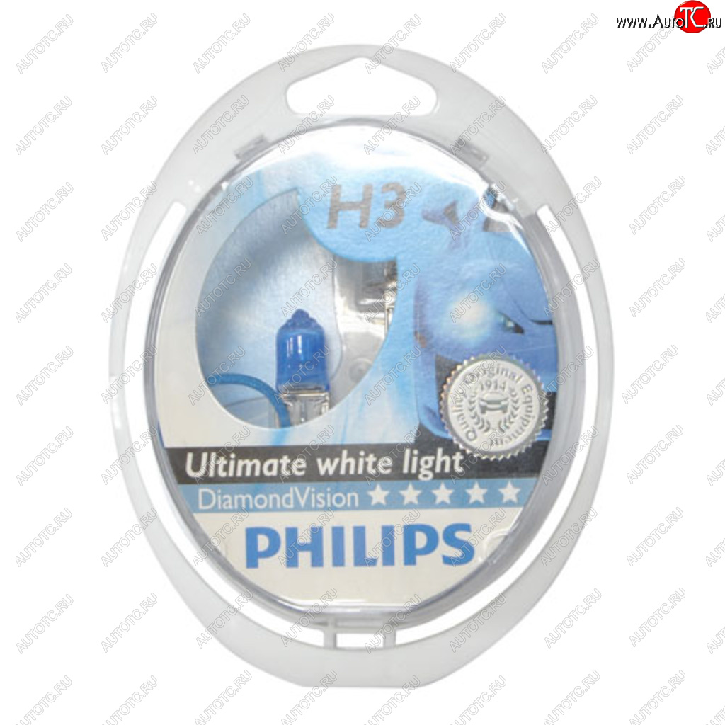 2 179 р. Лампа 12V H3 55W PK22s 5000K бокс (2шт.) Diamond Vision PHILIPS PHILIPS 12336dvs2  с доставкой в г. Майкоп