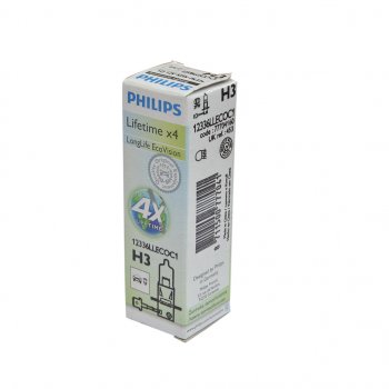 339 р. Лампа 12V H3 55W PK22s Long Life Eco Vision PHILIPS PHILIPS 12336llecoc1  с доставкой в г. Майкоп. Увеличить фотографию 1