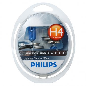 2 599 р. Лампа 12V H4 6055W P43t 5000K бокс (2шт.) Diamond Vision PHILIPS PHILIPS 12342dvs2  с доставкой в г. Майкоп. Увеличить фотографию 1