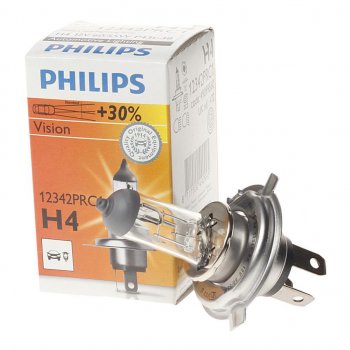 319 р. Лампа 12V H4 6055W P43t +30% Premium PHILIPS PHILIPS 12342prc1  с доставкой в г. Майкоп. Увеличить фотографию 1