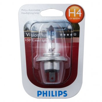 749 р. Лампа 12V H4 6055W P43t +60% блистер (1шт.) Visionplus PHILIPS PHILIPS 12342vpb1  с доставкой в г. Майкоп. Увеличить фотографию 1