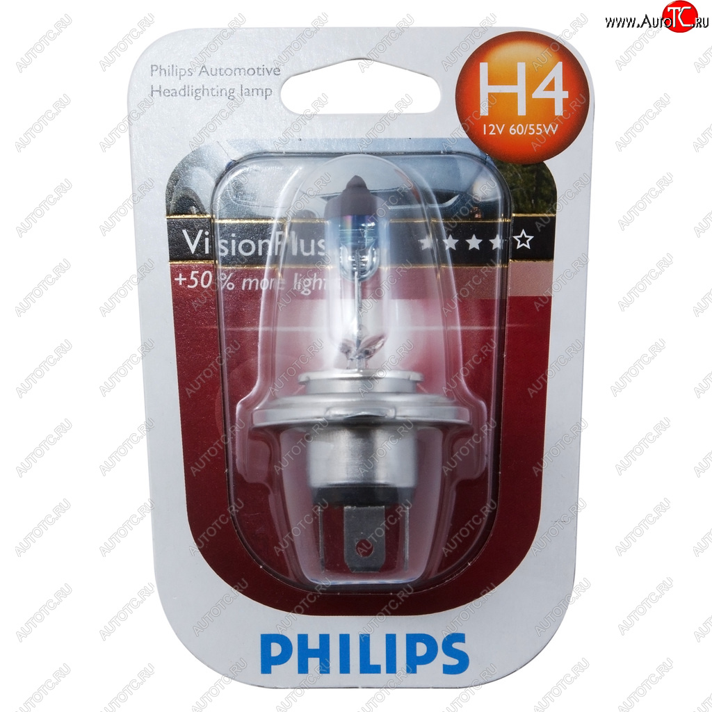749 р. Лампа 12V H4 6055W P43t +60% блистер (1шт.) Visionplus PHILIPS PHILIPS 12342vpb1  с доставкой в г. Майкоп