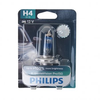 1 199 р. Лампа 12V H4 6055W P43t-38 +150% блистер (1шт.) X-Treme Vision Pro 150 PHILIPS PHILIPS 12342xvproбл  с доставкой в г. Майкоп. Увеличить фотографию 1