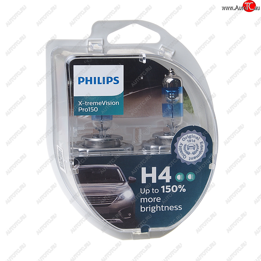 2 459 р. Лампа 12V H4 6055W P43t-38 +150% бокс (2шт.) X-Treme Vision Pro 150 PHILIPS PHILIPS 12342xvps2  с доставкой в г. Майкоп