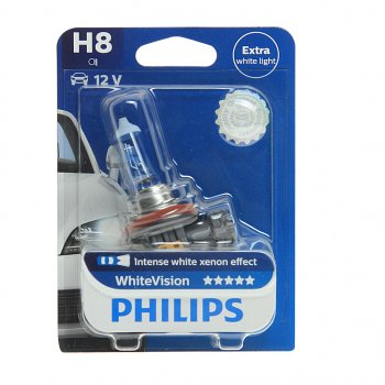 1 579 р. Лампа 12V H8 35W PGJ19-1 3700K блистер (1шт.) Xenon White Vision PHILIPS PHILIPS 12360whvb1 PHILIPS 12360whvb1  с доставкой в г. Майкоп. Увеличить фотографию 1