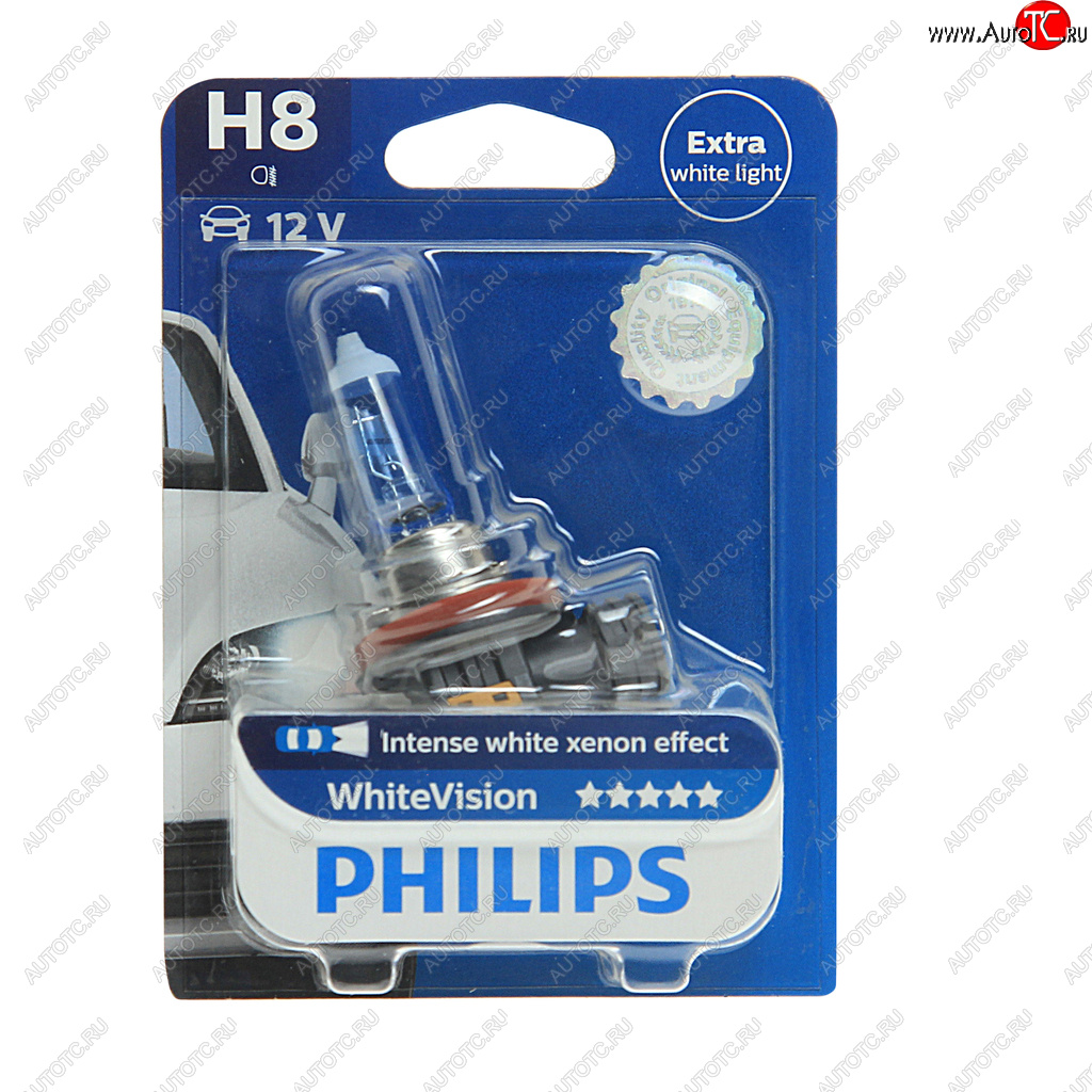 1 579 р. Лампа 12V H8 35W PGJ19-1 3700K блистер (1шт.) Xenon White Vision PHILIPS PHILIPS 12360whvb1 PHILIPS 12360whvb1  с доставкой в г. Майкоп