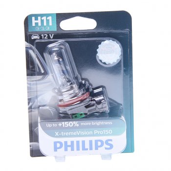 2 899 р. Лампа 12V H11 55W PGJ19-2 +150% блистер (1шт.) X-Treme Vision Pro 150 PHILIPS PHILIPS 12362xvproбл  с доставкой в г. Майкоп. Увеличить фотографию 1