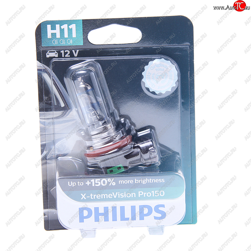 2 899 р. Лампа 12V H11 55W PGJ19-2 +150% блистер (1шт.) X-Treme Vision Pro 150 PHILIPS PHILIPS 12362xvproбл  с доставкой в г. Майкоп