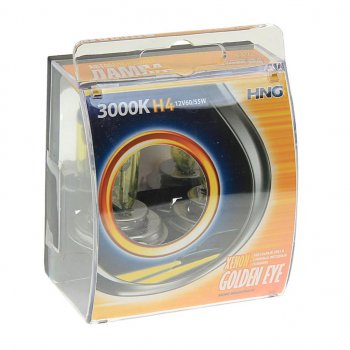 419 р. Лампа 12V H4 6055W P43t 3000К бокс (2шт.) Golden Eye HNG HNG 12443ge2  с доставкой в г. Майкоп. Увеличить фотографию 1