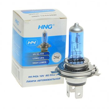 152 р. Лампа 12V H4 6055W P43t Super White HNG HNG 12443sw  с доставкой в г. Майкоп. Увеличить фотографию 1