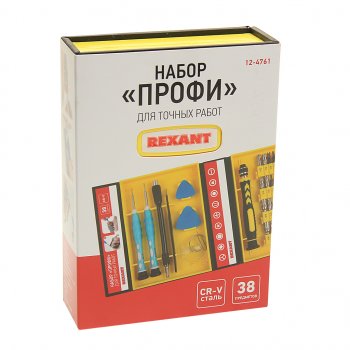 1 229 р. Набор инструментов для ювелирных работ 38 предметов Профи REXANT REXANT 12-4761  с доставкой в г. Майкоп. Увеличить фотографию 3