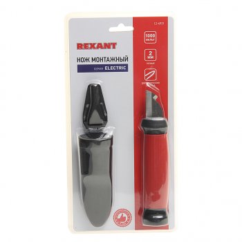 529 р. Нож монтажный c двухсторонней заточкой лезвие 33мм REXANT REXANT 12-4931  с доставкой в г. Майкоп. Увеличить фотографию 1