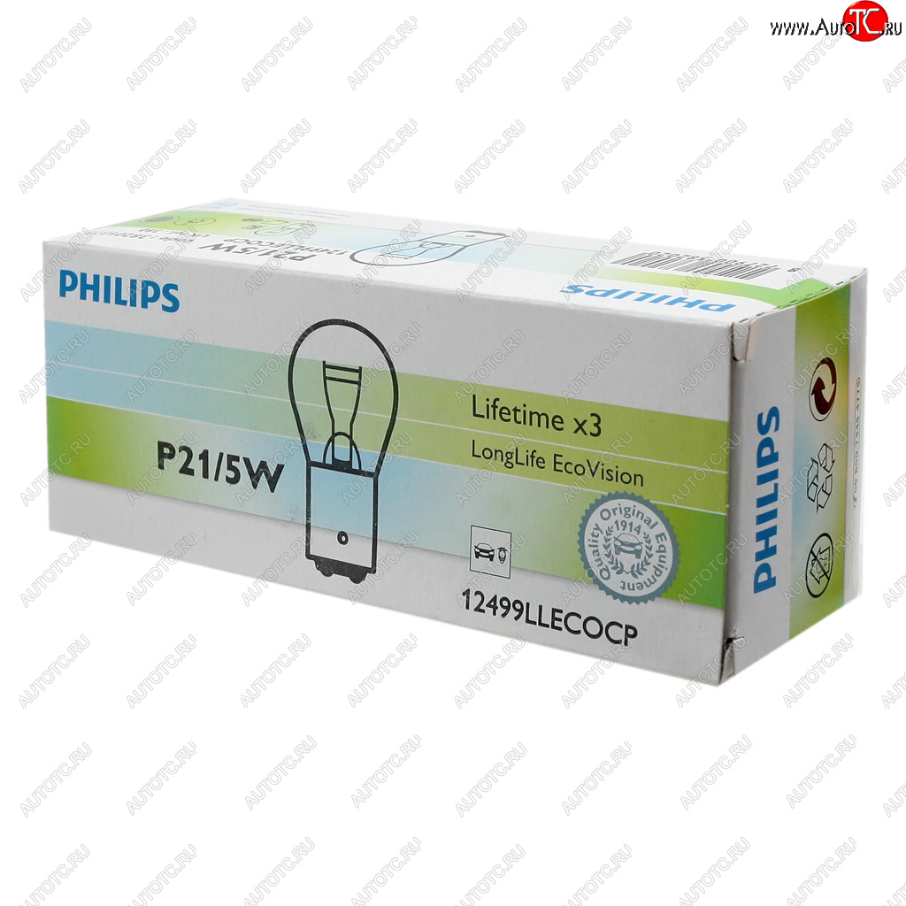 173 р. Лампа 12V P215W BAY15d Long Life Eco Vision PHILIPS PHILIPS 12499llecocp  с доставкой в г. Майкоп