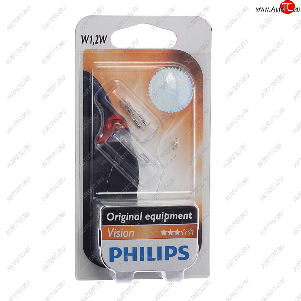 155 р. Лампа 12V W1.2W W2x4.6d блистер (2шт.) PHILIPS PHILIPS 12516b2  с доставкой в г. Майкоп