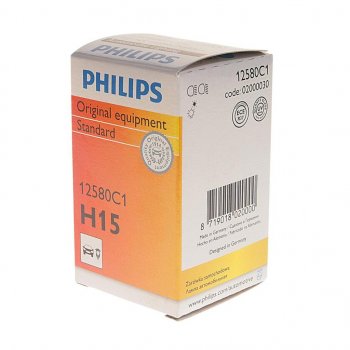 3 199 р. Лампа 12V H15 1555W PGJ23t-1 PHILIPS PHILIPS 12580c1  с доставкой в г. Майкоп. Увеличить фотографию 2