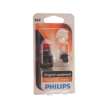 224 р. Лампа 12V 1.2W BAX8.3s черный патрон блистер (2шт.) PHILIPS PHILIPS 12597b2  с доставкой в г. Майкоп. Увеличить фотографию 1