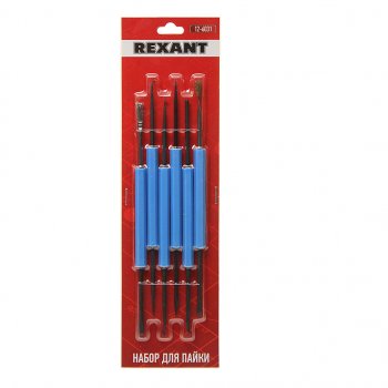 689 р. Набор для пайки 6 предметов REXANT REXANT 12-6031  с доставкой в г. Майкоп. Увеличить фотографию 1