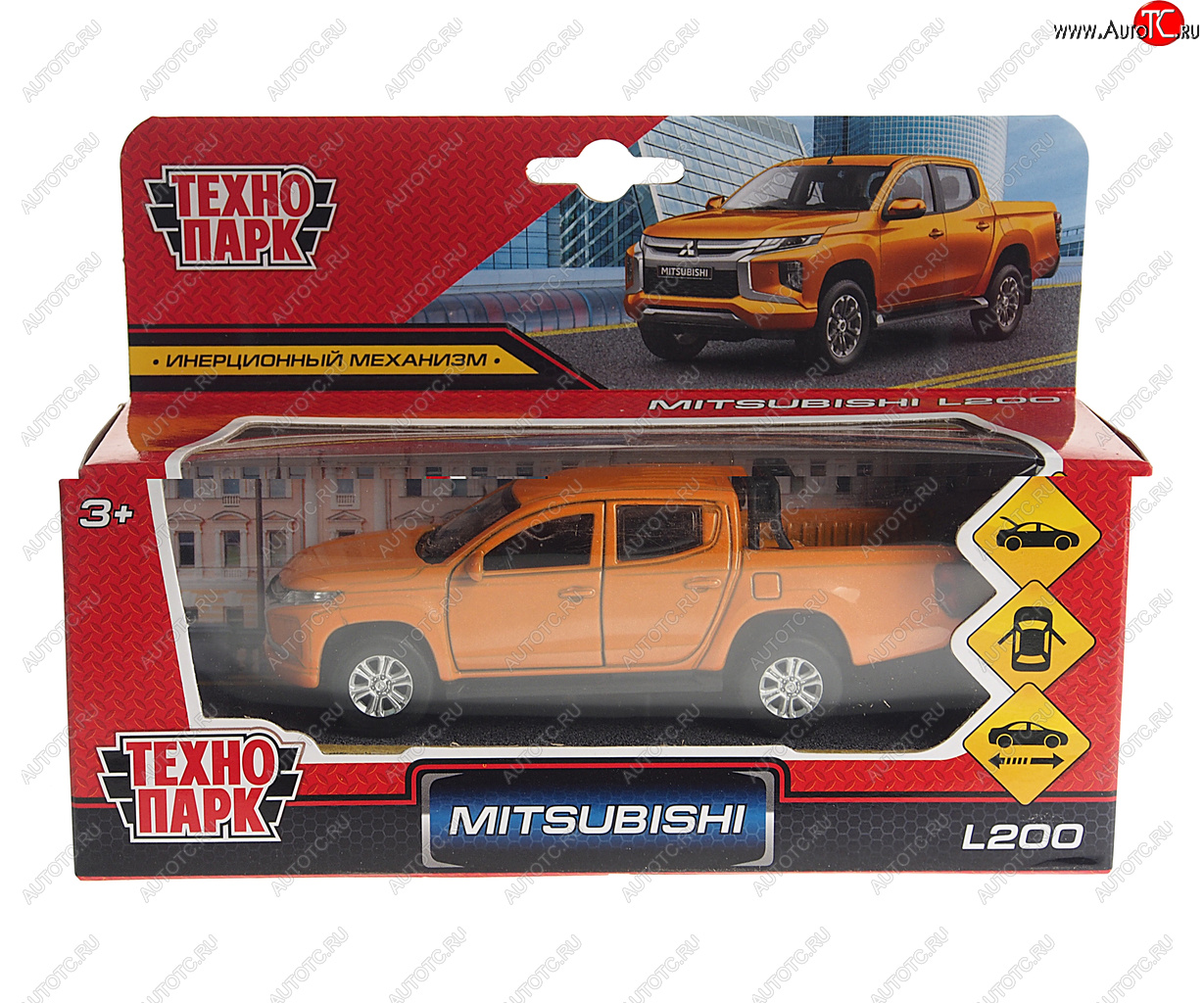 829 р. Модель автомобиля MITSUBISHI L200 металлическая ТЕХНОПАРК ТЕХНОПАРК 12 fil-gy  с доставкой в г. Майкоп