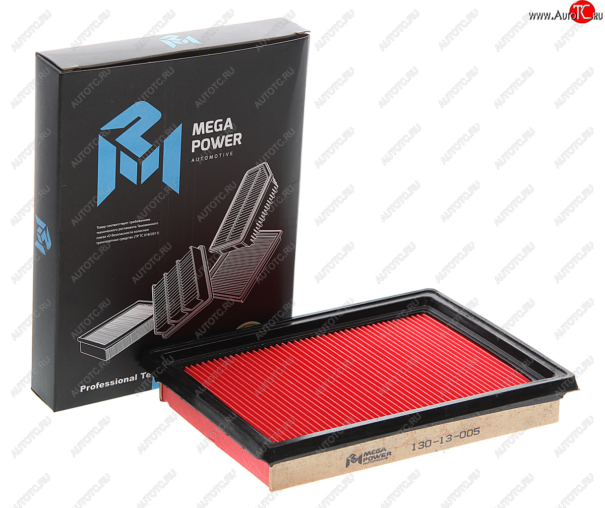 153 р. Фильтр воздушный HONDA Civic (99-) (1.4) MEGAPOWER MEGAPOWER 130-13-005  с доставкой в г. Майкоп