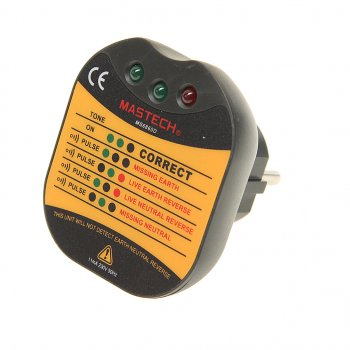 1 079 р. Тестер розеток MS6860D MASTECH MASTECH 13-1260  с доставкой в г. Майкоп. Увеличить фотографию 1