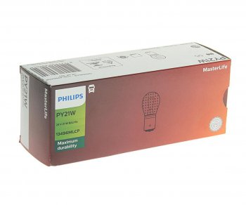 167 р. Лампа 24V PY21W BAU15s желтая Master Life PHILIPS PHILIPS 13496mlcp  с доставкой в г. Майкоп. Увеличить фотографию 2