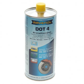 3 199 р. Жидкость тормозная DOT-4 1л RAVENOL RAVENOL 1350601-001  с доставкой в г. Майкоп. Увеличить фотографию 1