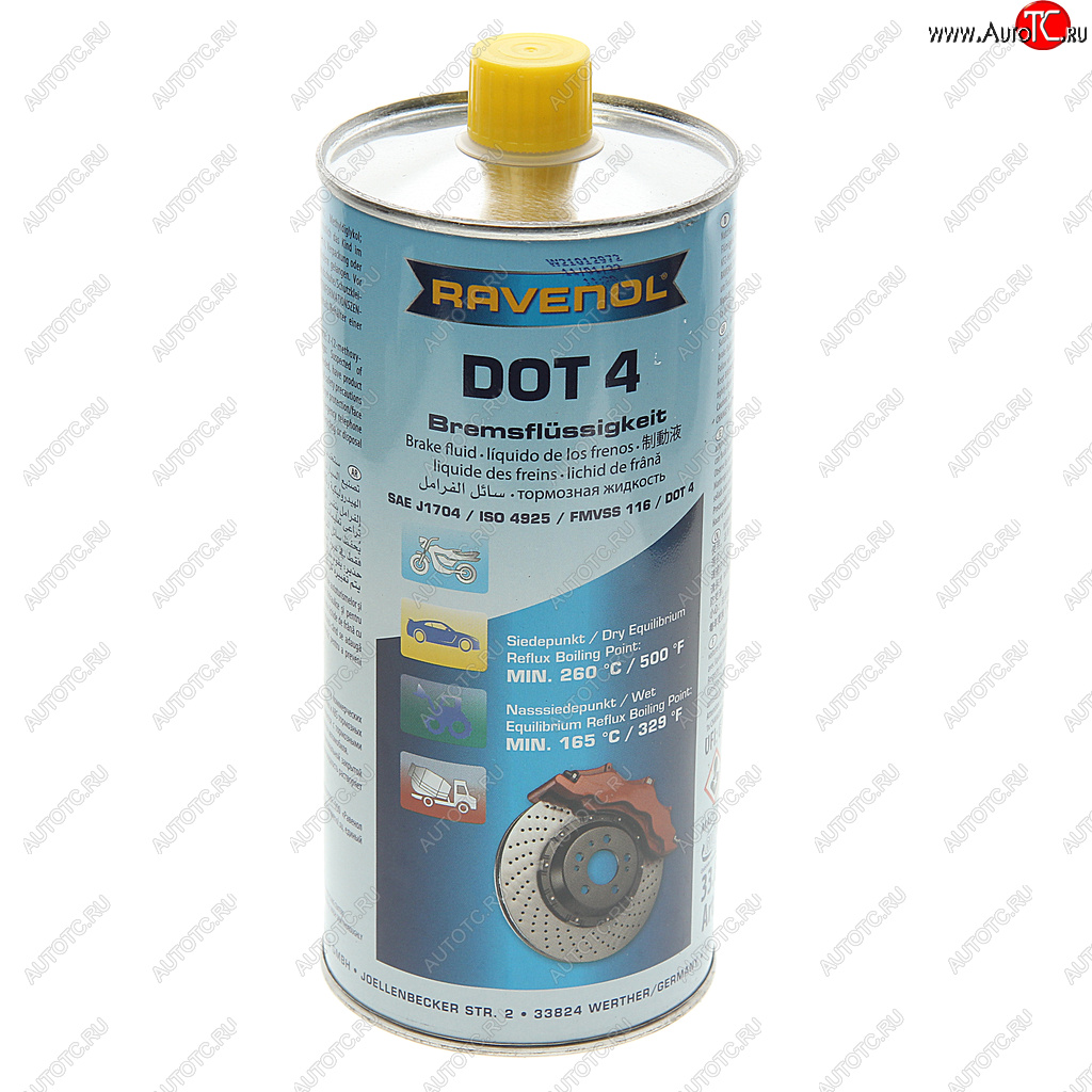 3 199 р. Жидкость тормозная DOT-4 1л RAVENOL RAVENOL 1350601-001  с доставкой в г. Майкоп