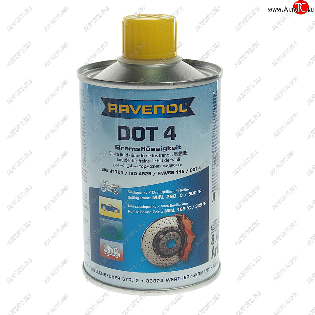759 р. Жидкость тормозная DOT-4 0.25л RAVENOL RAVENOL 1350601-250  с доставкой в г. Майкоп