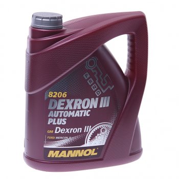 2 669 р. Масло трансмиссионное ATF DEXRON III Automatic Plus 4л 8206 MANNOL MANNOL 1356  с доставкой в г. Майкоп. Увеличить фотографию 1