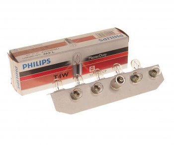 63 р. Лампа 24V T4W BA9s Master Duty PHILIPS PHILIPS 13929mdcp  с доставкой в г. Майкоп. Увеличить фотографию 1