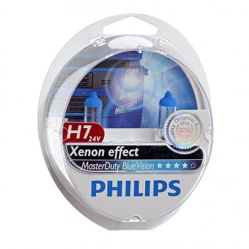 4 849 р. Лампа 24V H7 70W PX26d бокс (2шт.) Master Duty Blue Vision PHILIPS PHILIPS 13972mdbvs2  с доставкой в г. Майкоп. Увеличить фотографию 1